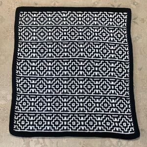 Handcrafted Mosaic Crochet Geometric Blanket
